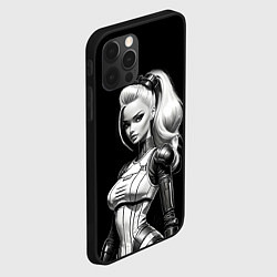Чехол для iPhone 12 Pro Max Барби - киберпанк нейроарт, цвет: 3D-черный — фото 2