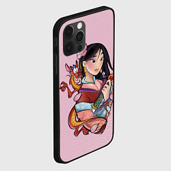 Чехол для iPhone 12 Pro Max Красивая Мулан и Мушу - big pictures, цвет: 3D-черный — фото 2