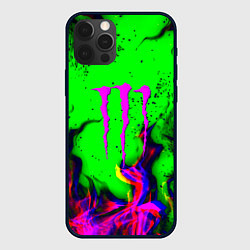 Чехол для iPhone 12 Pro Max Monster Energy flame, цвет: 3D-черный