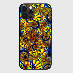 Чехол для iPhone 12 Pro Max Психоделика узор, цвет: 3D-черный