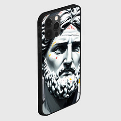 Чехол для iPhone 12 Pro Max Античный портрет и краска, цвет: 3D-черный — фото 2