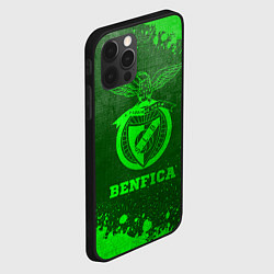 Чехол для iPhone 12 Pro Max Benfica - green gradient, цвет: 3D-черный — фото 2