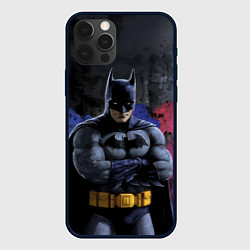 Чехол для iPhone 12 Pro Max Бэтмен брызги краски, цвет: 3D-черный