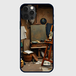 Чехол для iPhone 12 Pro Max Мастерская художника, цвет: 3D-черный
