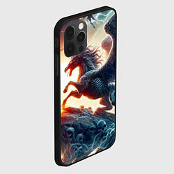 Чехол для iPhone 12 Pro Max Пегас тёмных сил - нейроарт, цвет: 3D-черный — фото 2