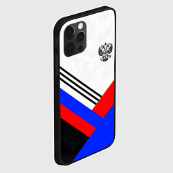 Чехол для iPhone 12 Pro Max Герб России - минимализм, цвет: 3D-черный — фото 2