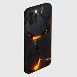 Чехол для iPhone 12 Pro Max Разлом на матовой текстуре, цвет: 3D-черный — фото 2