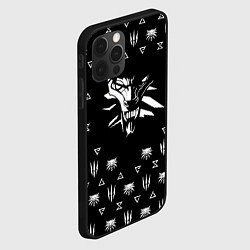 Чехол для iPhone 12 Pro Max Ведьмак логотипы, цвет: 3D-черный — фото 2