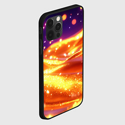 Чехол для iPhone 12 Pro Max Золотая волнистая текстура, цвет: 3D-черный — фото 2