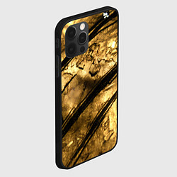 Чехол для iPhone 12 Pro Max Золото с черной текстурой, цвет: 3D-черный — фото 2