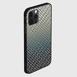 Чехол для iPhone 12 Pro Max Серо-синий металлический текстурный градиент, цвет: 3D-черный — фото 2