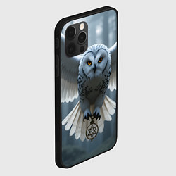 Чехол для iPhone 12 Pro Max Белоснежная сова, цвет: 3D-черный — фото 2
