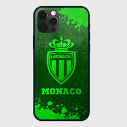 Чехол для iPhone 12 Pro Max Monaco - green gradient, цвет: 3D-черный