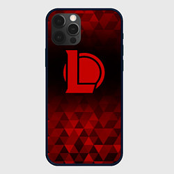 Чехол для iPhone 12 Pro Max League of Legends red poly, цвет: 3D-черный