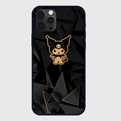 Чехол для iPhone 12 Pro Max Kuromi golden poly, цвет: 3D-черный