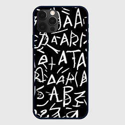 Чехол для iPhone 12 Pro Max Абракадабра абстрактная каллиграфия, цвет: 3D-черный