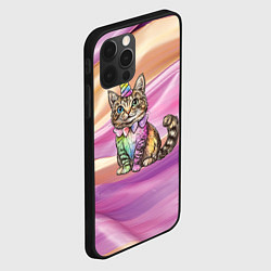 Чехол для iPhone 12 Pro Max Котенок в костюме единорога, цвет: 3D-черный — фото 2
