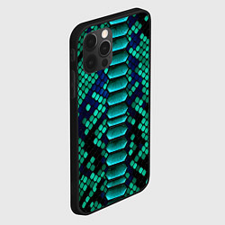 Чехол для iPhone 12 Pro Max Кожа зеленой змеи, цвет: 3D-черный — фото 2