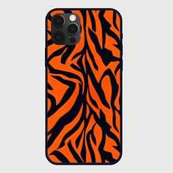 Чехол для iPhone 12 Pro Max Расцветка тигра, цвет: 3D-черный