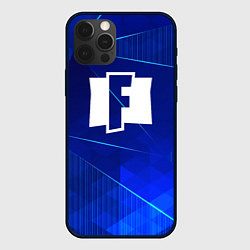 Чехол для iPhone 12 Pro Max Fortnite blue poly, цвет: 3D-черный