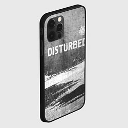 Чехол для iPhone 12 Pro Max Disturbed - grey gradient посередине, цвет: 3D-черный — фото 2