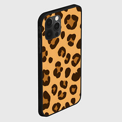 Чехол для iPhone 12 Pro Max Коричневые пятна леопарда, цвет: 3D-черный — фото 2