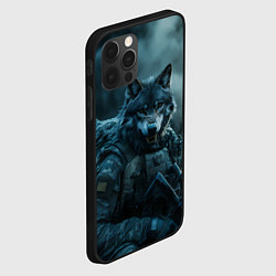 Чехол для iPhone 12 Pro Max Волк солдат, цвет: 3D-черный — фото 2