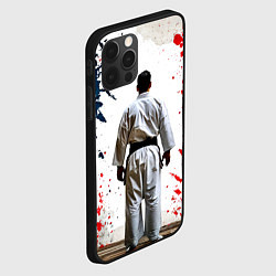 Чехол для iPhone 12 Pro Max Борец айкидо на белом, цвет: 3D-черный — фото 2