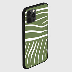 Чехол для iPhone 12 Pro Max Полоски зеленой зебры, цвет: 3D-черный — фото 2