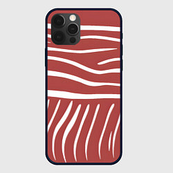 Чехол для iPhone 12 Pro Max Полоски красной зебры, цвет: 3D-черный