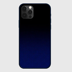 Чехол для iPhone 12 Pro Max Чёрно-синий текстурный градиент, цвет: 3D-черный