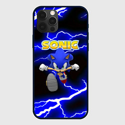 Чехол для iPhone 12 Pro Max Sonic storm electro, цвет: 3D-черный