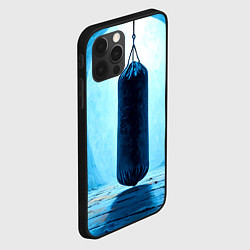 Чехол для iPhone 12 Pro Max Боксерская груша на синем, цвет: 3D-черный — фото 2