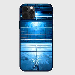 Чехол для iPhone 12 Pro Max Синий ринг, цвет: 3D-черный