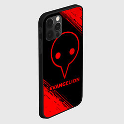 Чехол для iPhone 12 Pro Max Evangelion - red gradient, цвет: 3D-черный — фото 2