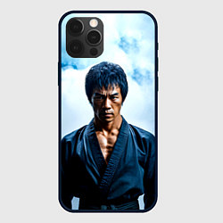 Чехол для iPhone 12 Pro Max Брюс Ли в дыму, цвет: 3D-черный