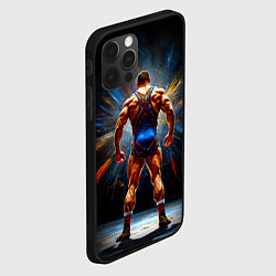 Чехол для iPhone 12 Pro Max Греко-римский борец на черном, цвет: 3D-черный — фото 2