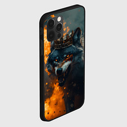 Чехол для iPhone 12 Pro Max Злой волк в огне, цвет: 3D-черный — фото 2
