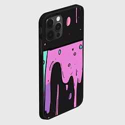 Чехол для iPhone 12 Pro Max Стекающая краска текстура, цвет: 3D-черный — фото 2