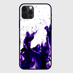 Чехол для iPhone 12 Pro Max Фиолетовый огонь текстура, цвет: 3D-черный