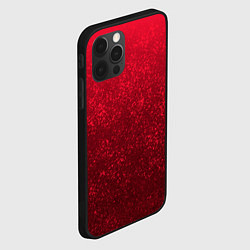 Чехол для iPhone 12 Pro Max Карминовый розовый текстурный градиент, цвет: 3D-черный — фото 2