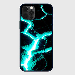 Чехол для iPhone 12 Pro Max Color light blue black, цвет: 3D-черный