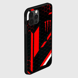 Чехол для iPhone 12 Pro Max Monster energy sport geometry, цвет: 3D-черный — фото 2