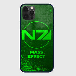 Чехол для iPhone 12 Pro Max Mass Effect - green gradient, цвет: 3D-черный