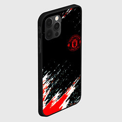 Чехол для iPhone 12 Pro Max Манчестер краски штрихи, цвет: 3D-черный — фото 2