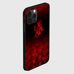 Чехол для iPhone 12 Pro Max Iron Maiden red poly, цвет: 3D-черный — фото 2