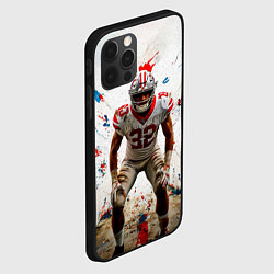 Чехол для iPhone 12 Pro Max Квотербек на белом, цвет: 3D-черный — фото 2