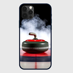Чехол для iPhone 12 Pro Max Кёрлинг и белый дым, цвет: 3D-черный
