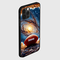 Чехол для iPhone 12 Pro Max Мяч для американского футбола в космосе, цвет: 3D-черный — фото 2