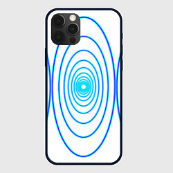 Чехол для iPhone 12 Pro Max Овалы с свечением, цвет: 3D-черный